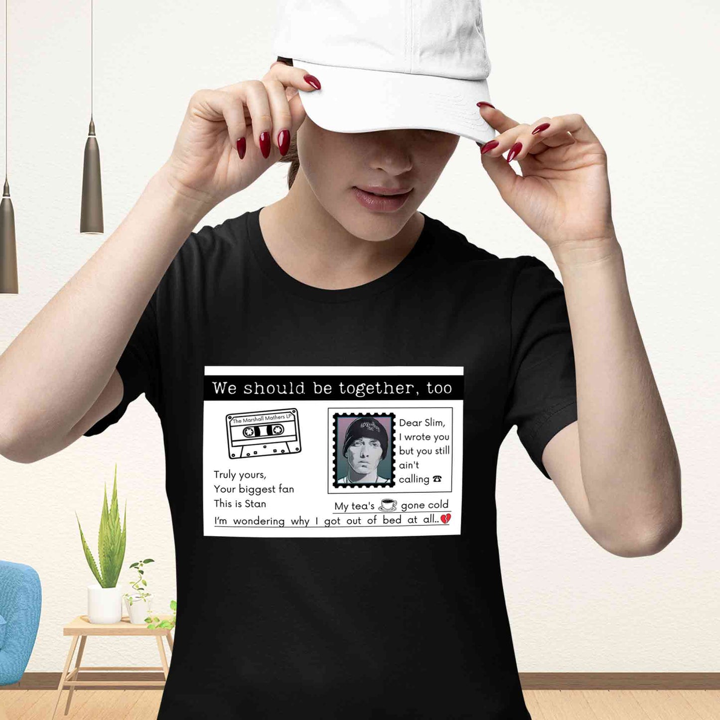 eminem biggest fan t-shirt music band buy online india the banyan tee tbt men women girls boys unisex Black stan