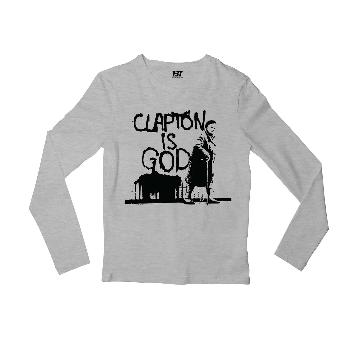 eric clapton clapton is god full sleeves long sleeves music band buy online india the banyan tee tbt men women girls boys unisex gray