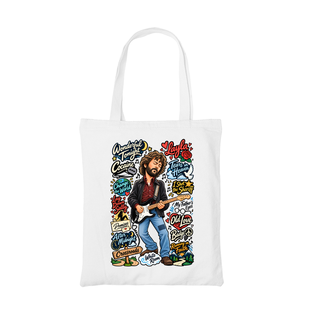 eric clapton clapton's canvas tote bag cotton printed music band buy online india the banyan tee tbt men women girls boys unisex