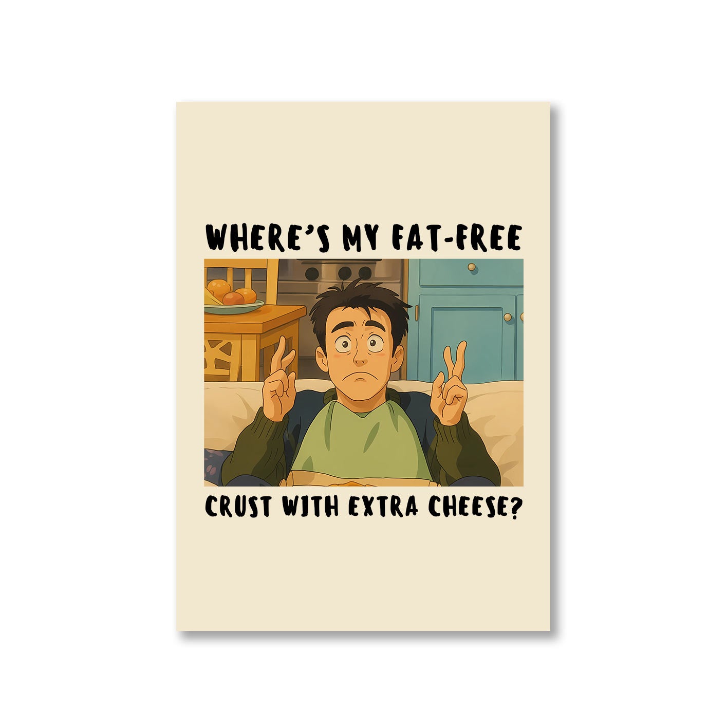 Friends Poster - Joey's Fat Free Pizza The Banyan Tee TBT