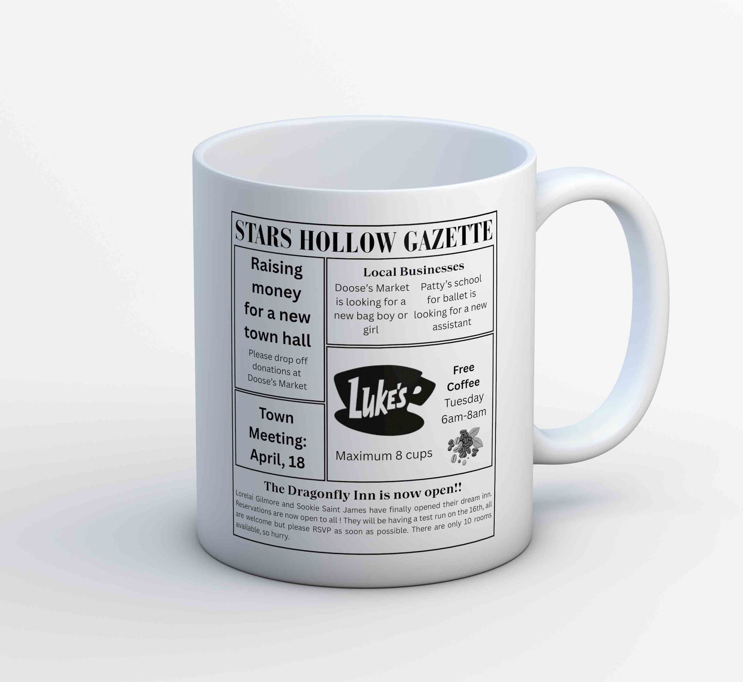 gilmore girls gazette mug coffee ceramic tv & movies buy online india the banyan tee tbt men women girls boys unisex
