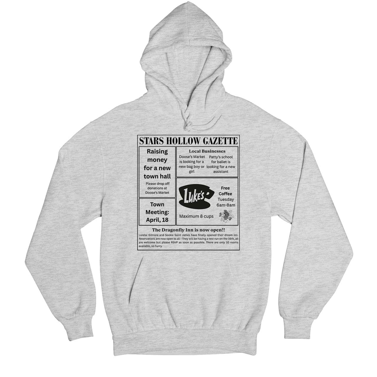 gilmore girls gazette hoodie hooded sweatshirt winterwear tv & movies buy online india the banyan tee tbt men women girls boys unisex gray