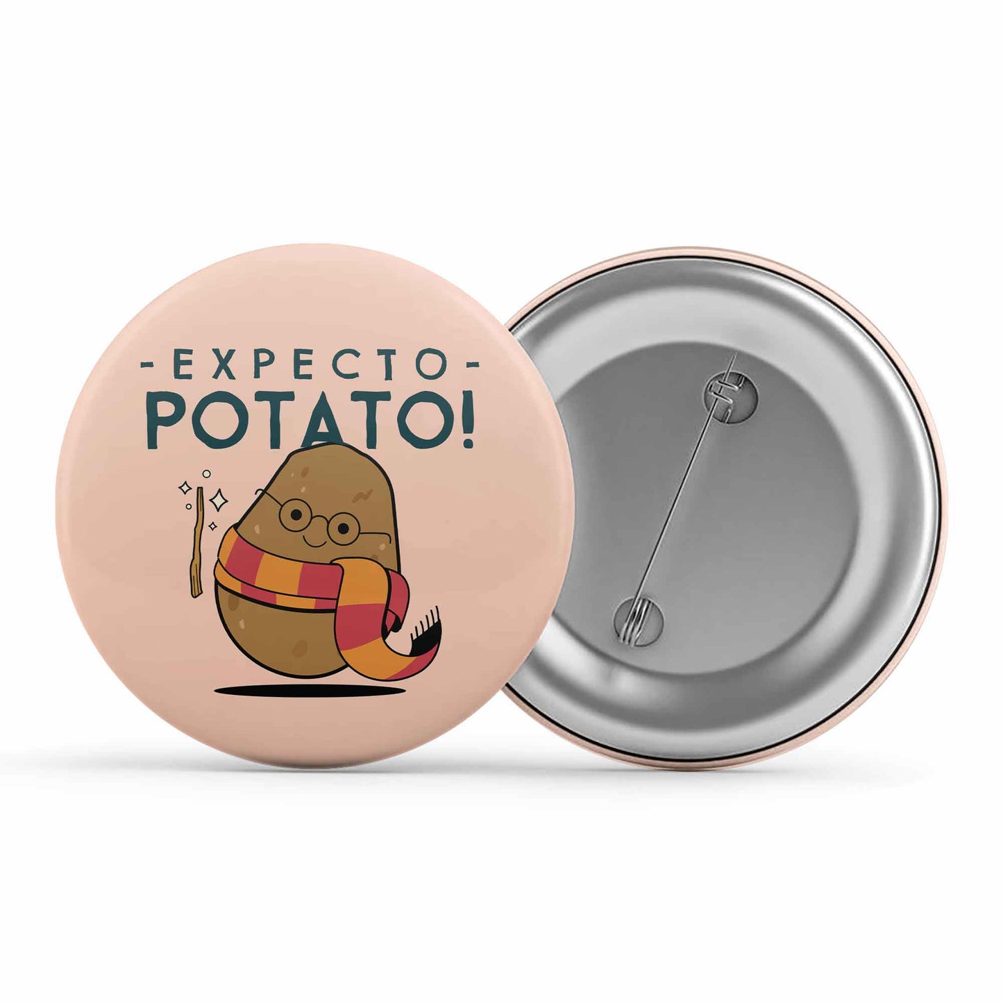 printed expecto potato badge pin button printed graphic stylish buy online india the banyan tee tbt men women girls boys unisex