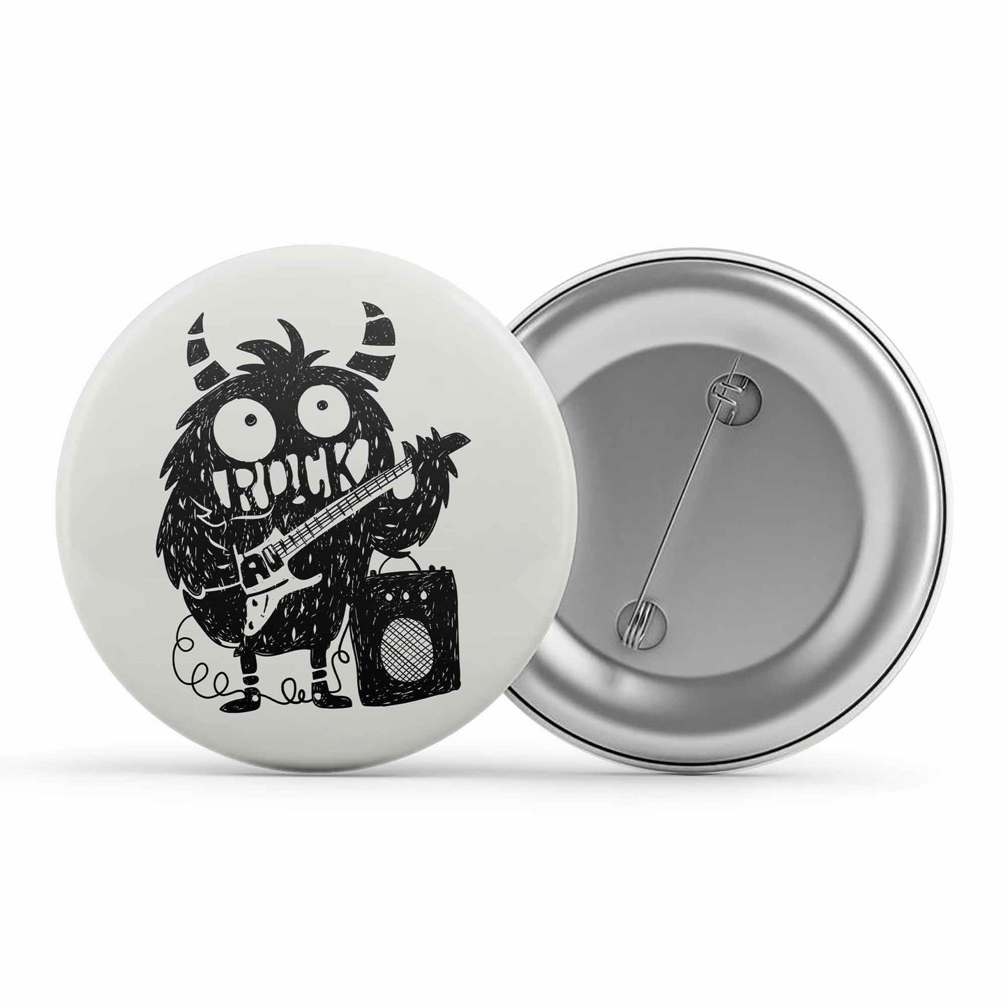 printed rock monster badge pin button printed graphic stylish buy online india the banyan tee tbt men women girls boys unisex