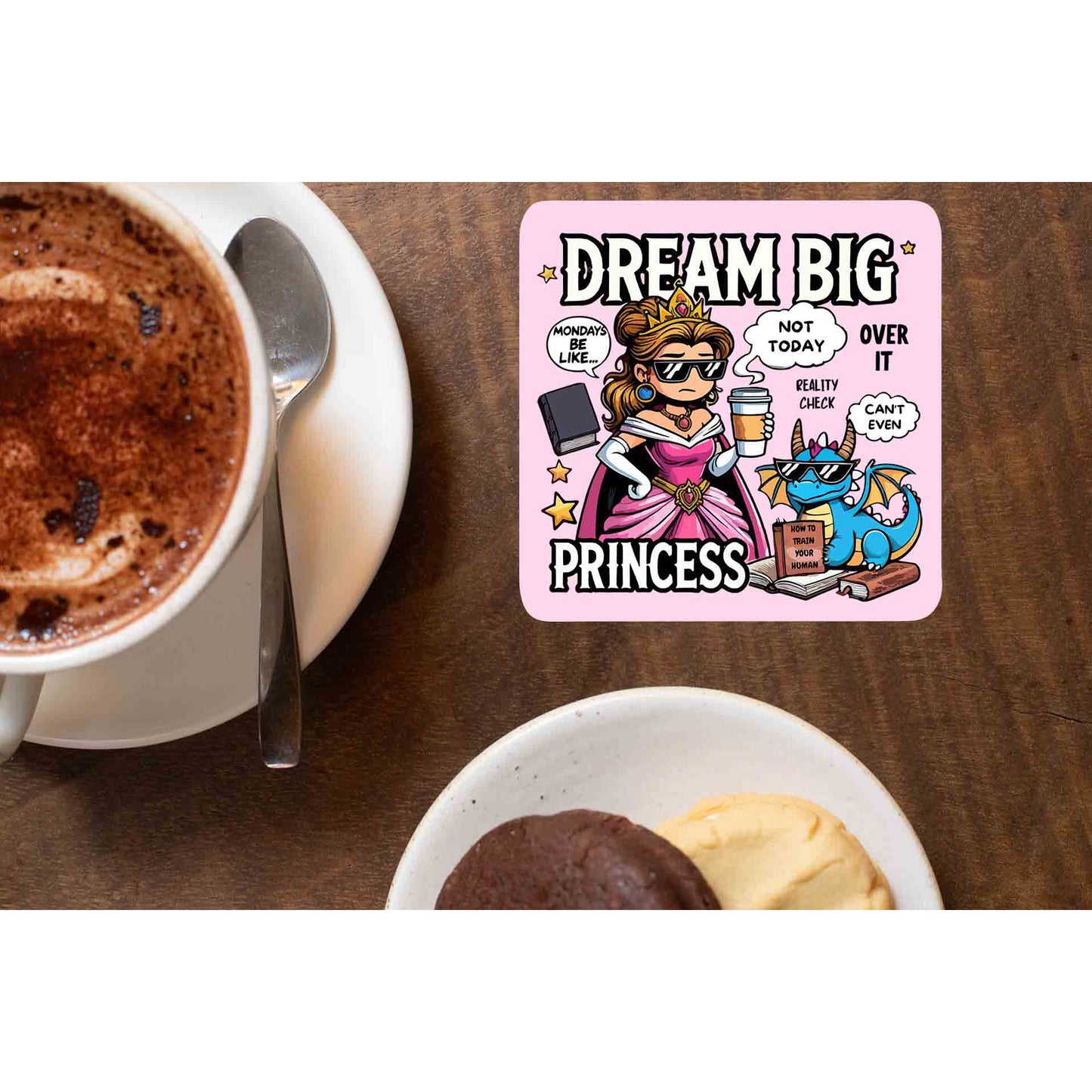 printed dream big princess coasters wooden table cups indian printed graphic stylish buy online india the banyan tee tbt men women girls boys unisex