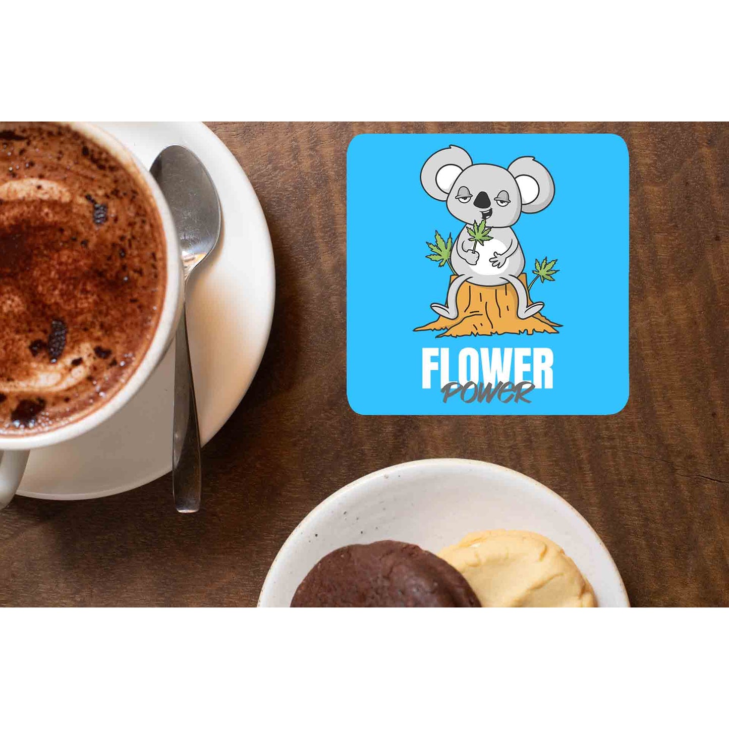 printed flower power coasters wooden table cups indian printed graphic stylish buy online india the banyan tee tbt men women girls boys unisex