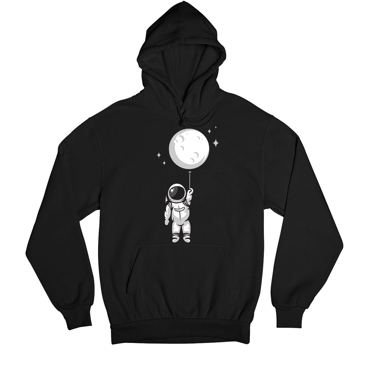 printed moon balloon hoodie hooded sweatshirt winterwear printed graphic stylish buy online india the banyan tee tbt men women girls boys unisex black