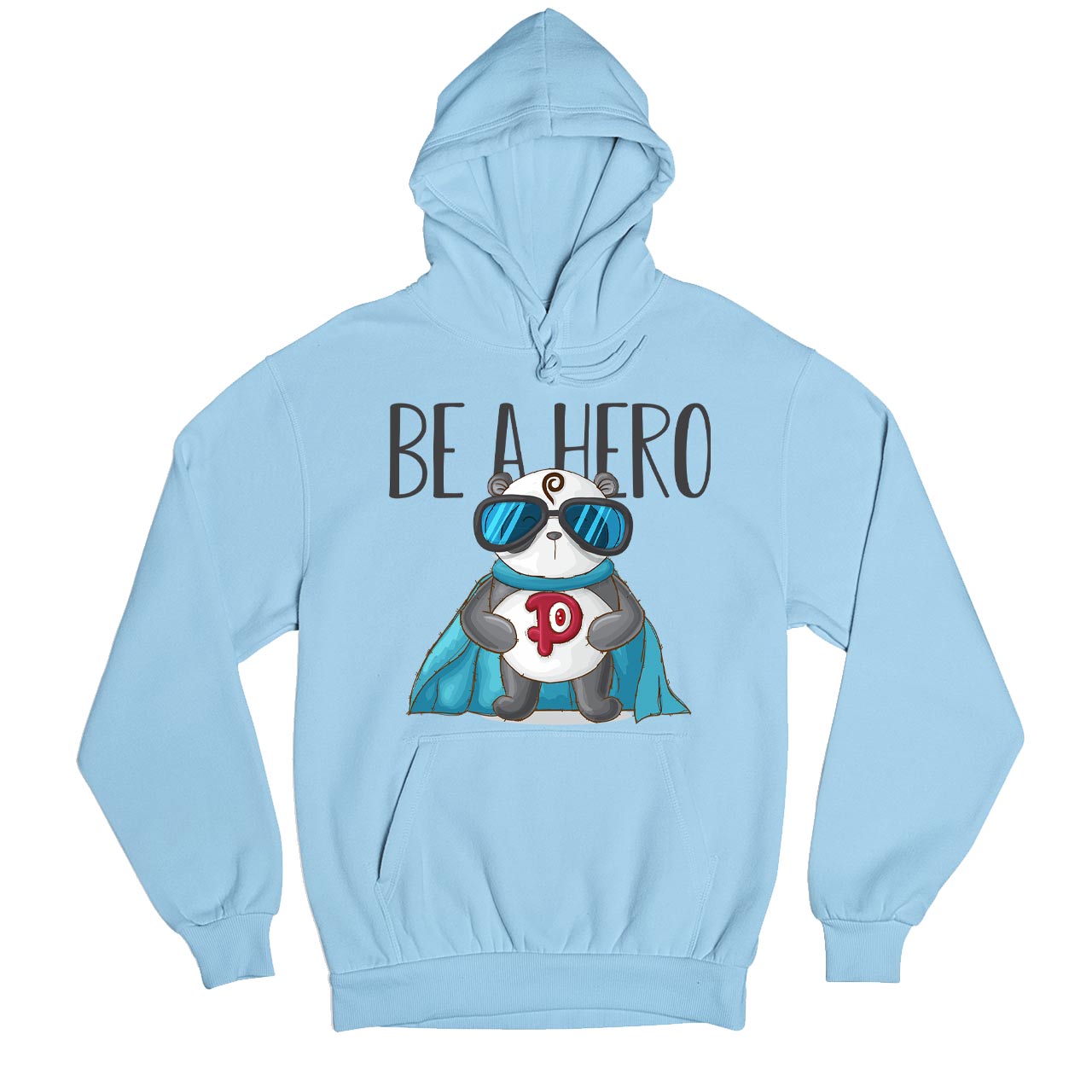 printed be a hero hoodie hooded sweatshirt winterwear printed graphic stylish buy online india the banyan tee tbt men women girls boys unisex baby blue