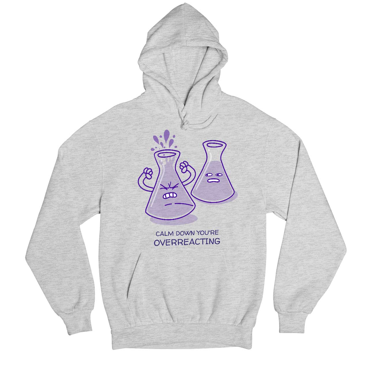printed overreacting hoodie hooded sweatshirt winterwear printed graphic stylish buy online india the banyan tee tbt men women girls boys unisex gray
