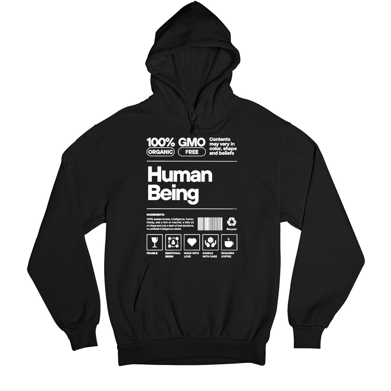 printed human being hoodie hooded sweatshirt winterwear printed graphic stylish buy online india the banyan tee tbt men women girls boys unisex black