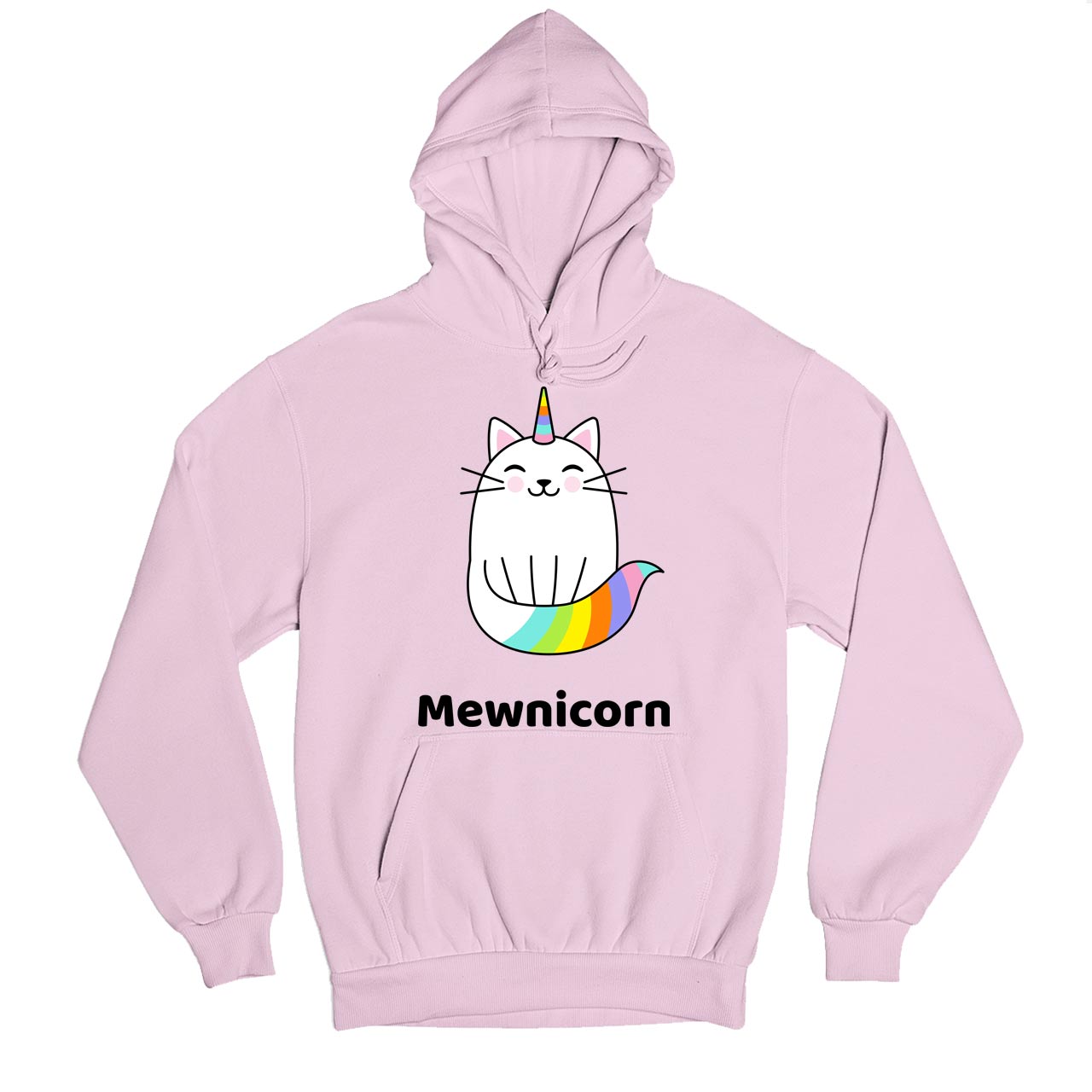 printed mewnicorn hoodie hooded sweatshirt winterwear printed graphic stylish buy online india the banyan tee tbt men women girls boys unisex baby pink