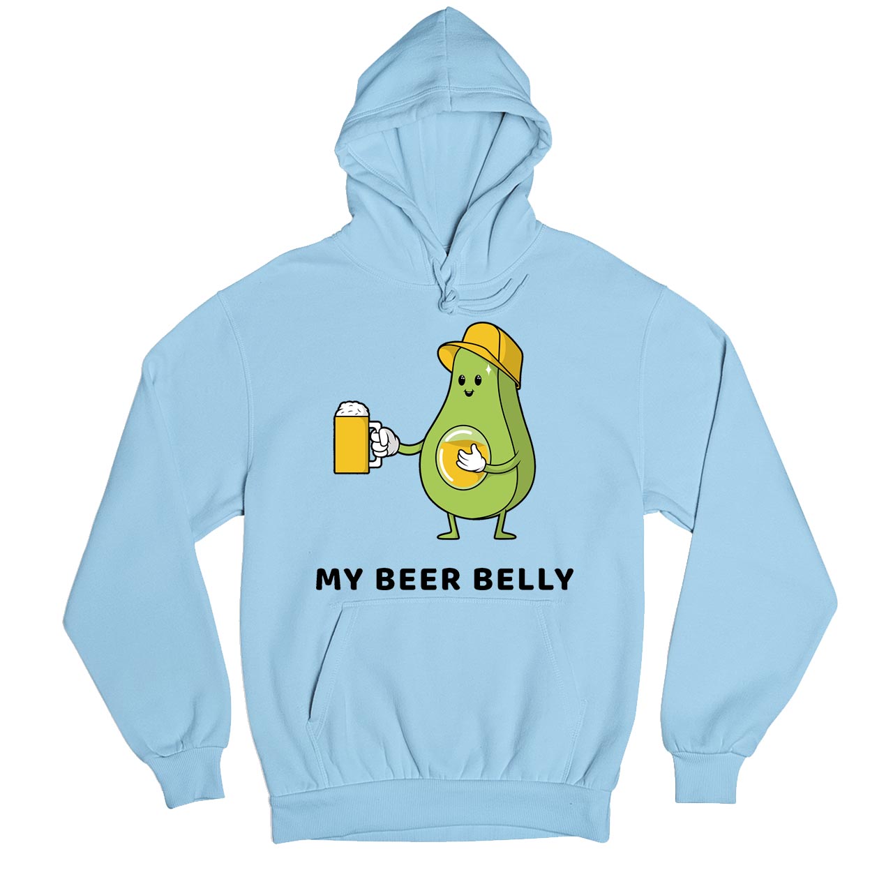 printed my beer belly hoodie hooded sweatshirt winterwear printed graphic stylish buy online india the banyan tee tbt men women girls boys unisex baby blue