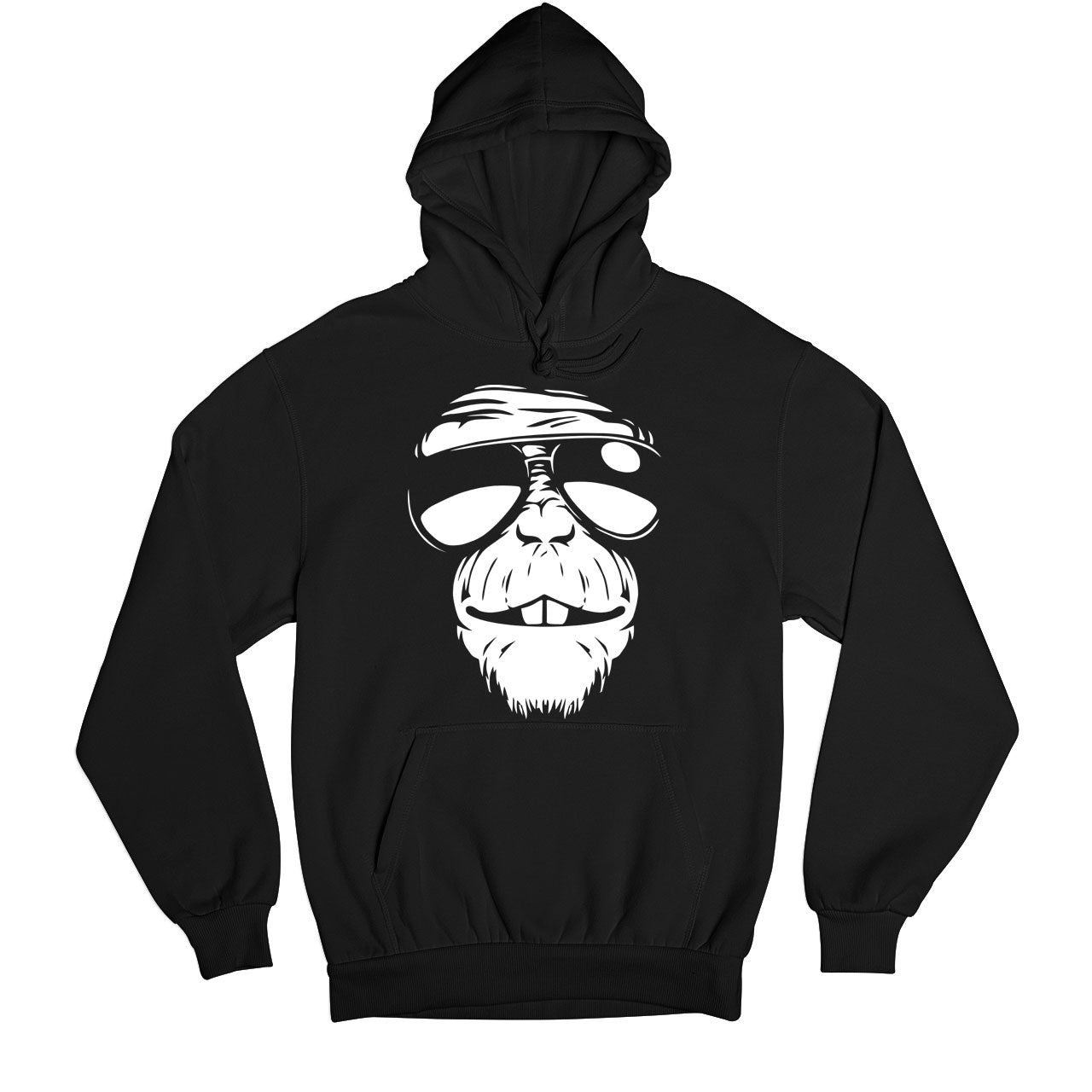 printed chimp hoodie hooded sweatshirt winterwear printed graphic stylish buy online india the banyan tee tbt men women girls boys unisex black