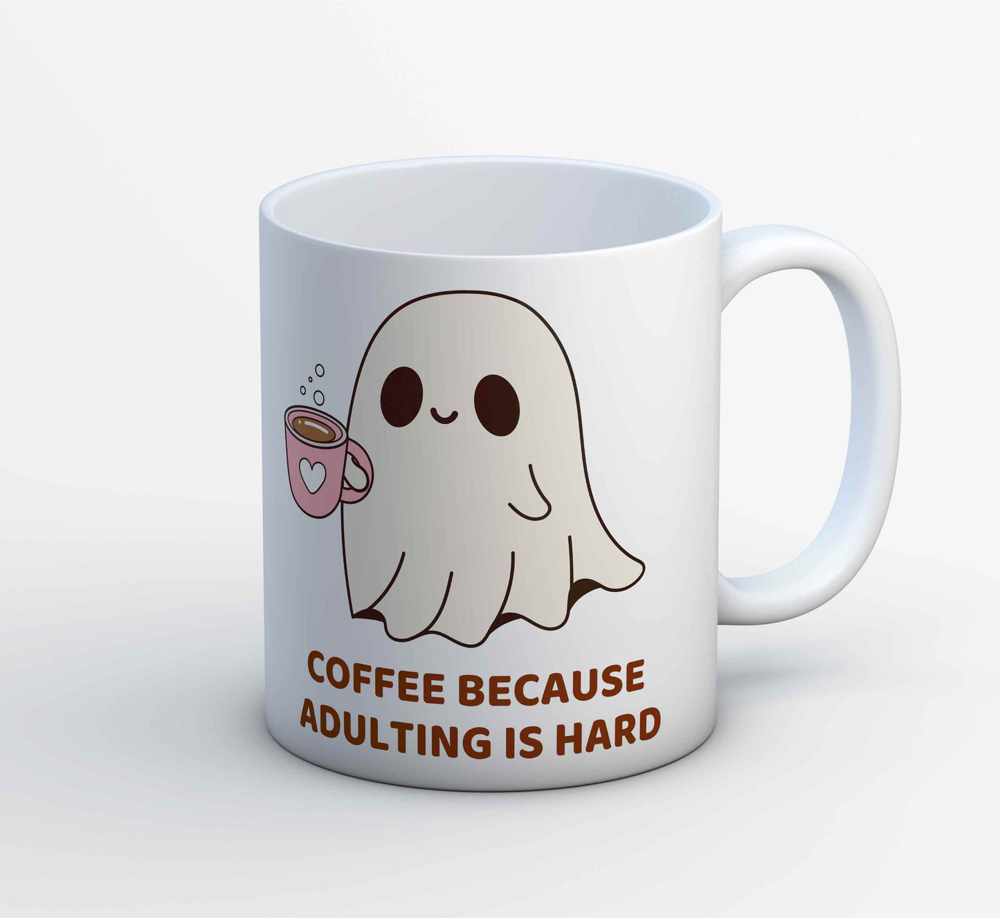 printed coffee because adulting is hard mug coffee ceramic printed graphic stylish buy online india the banyan tee tbt men women girls boys unisex