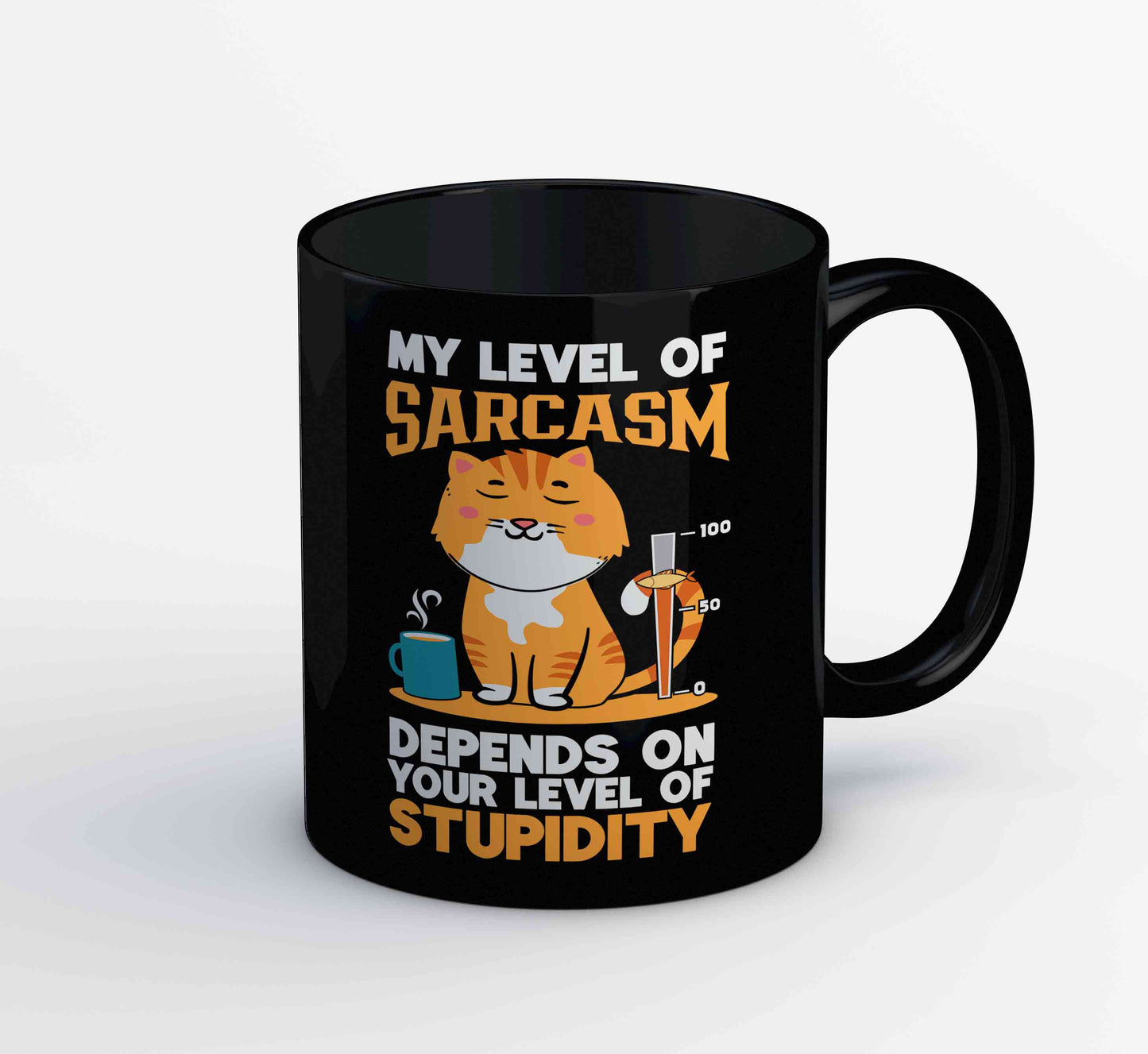 printed my level of sarcasm mug coffee ceramic printed graphic stylish buy online india the banyan tee tbt men women girls boys unisex