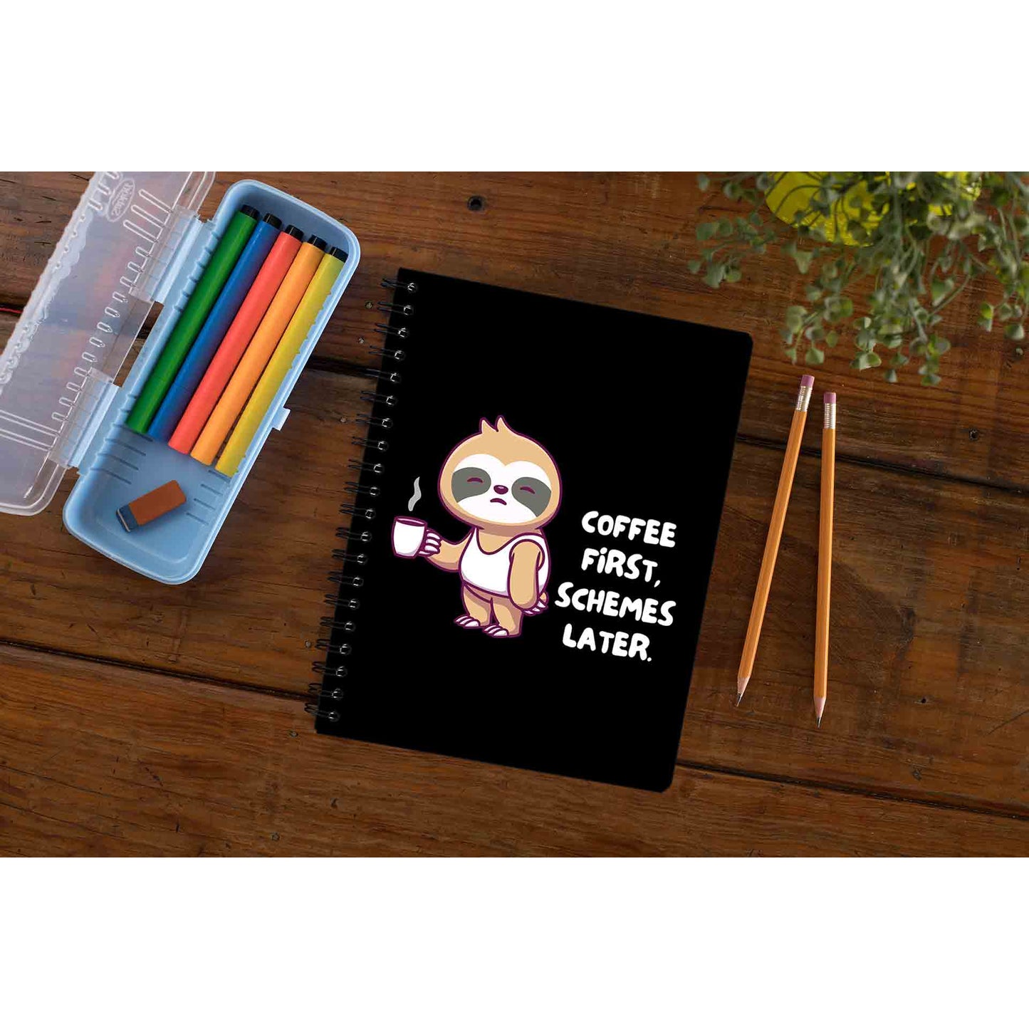 printed coffee first notebook notepad diary buy online india the banyan tee tbt unruled