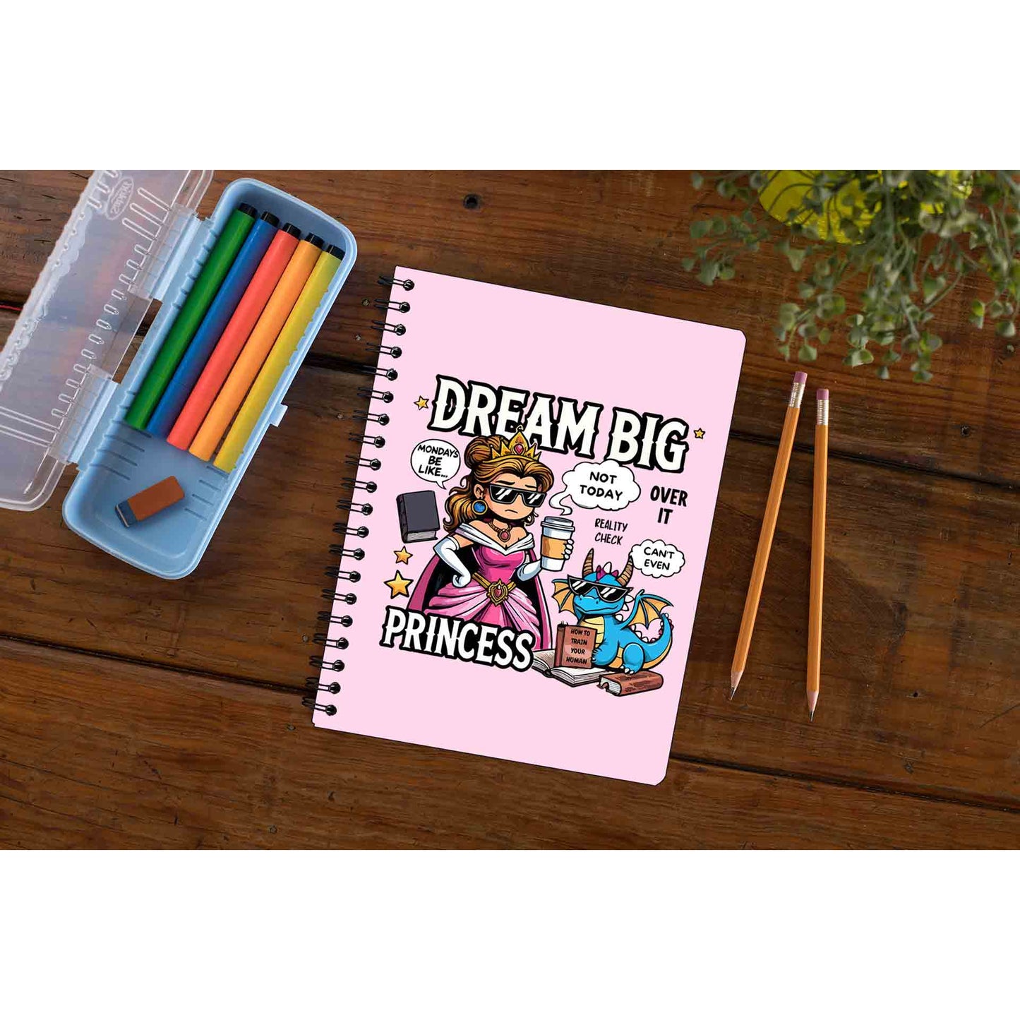printed dream big princess notebook notepad diary buy online india the banyan tee tbt unruled