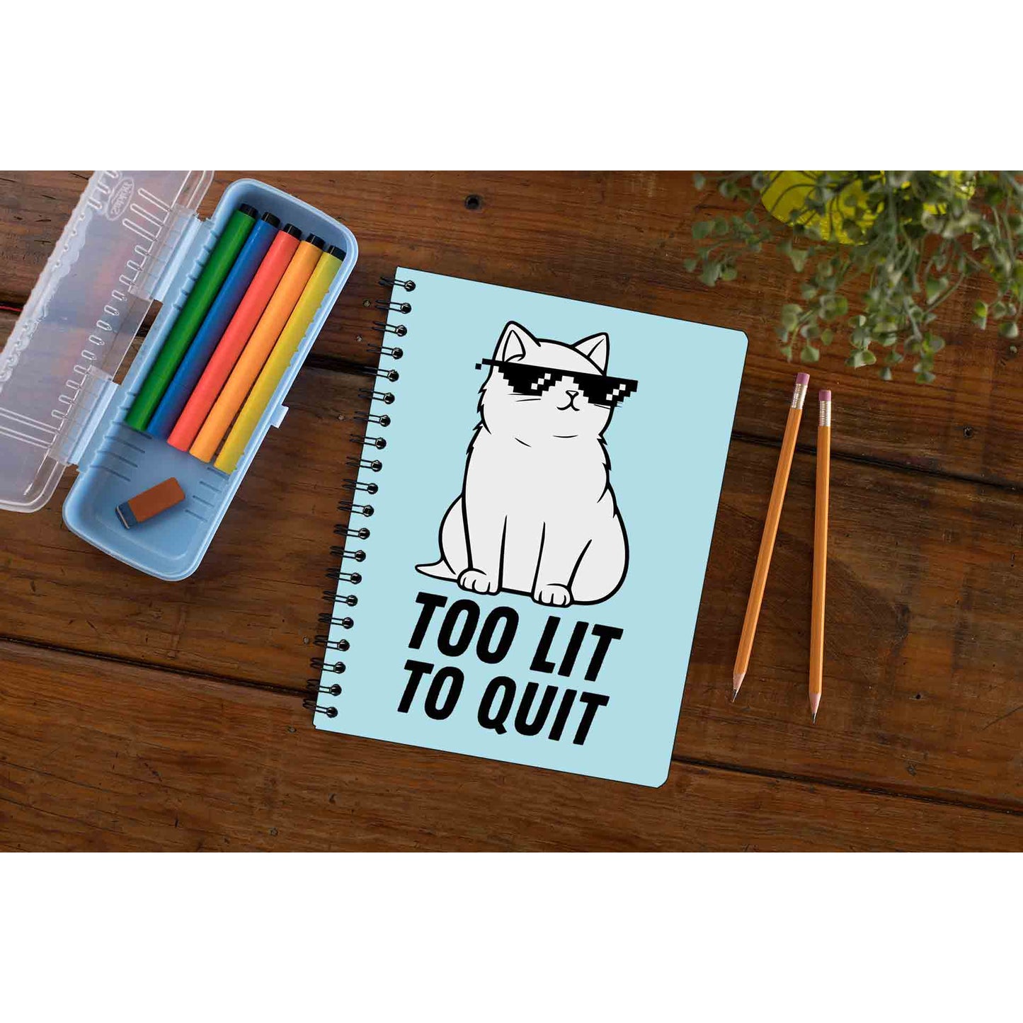 printed too lit to quit notebook notepad diary buy online india the banyan tee tbt unruled