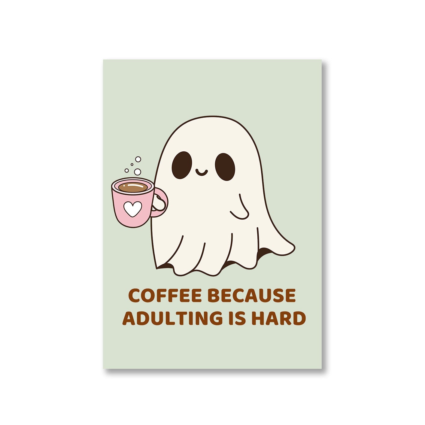 printed coffee because adulting is hard poster wall art buy online india the banyan tee tbt a4