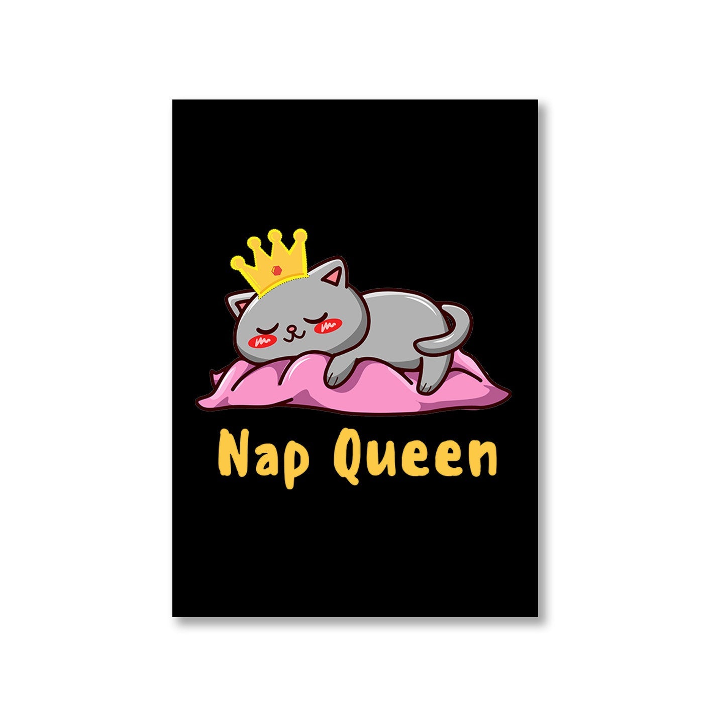 printed nap queen poster wall art buy online india the banyan tee tbt a4