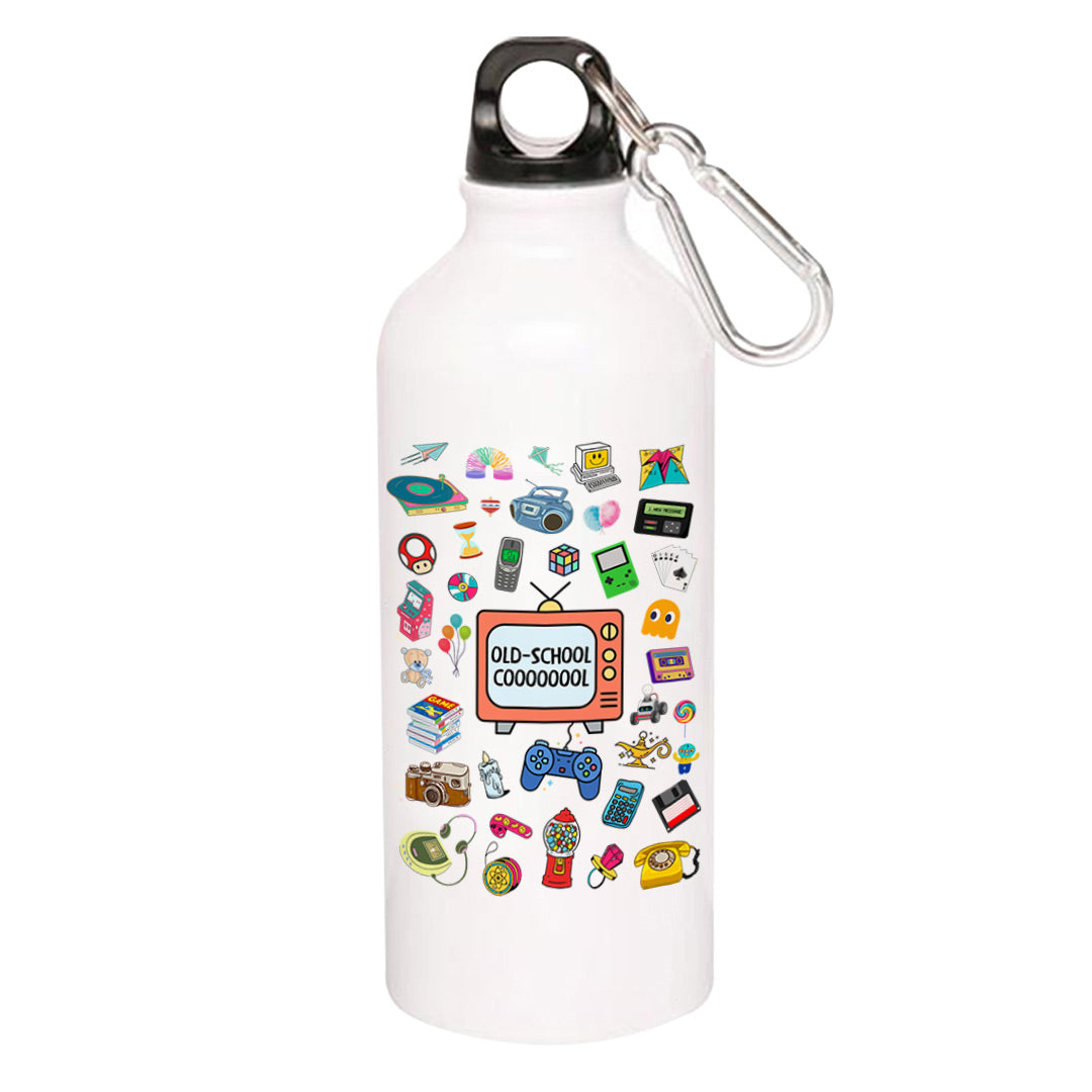 printed old school cool sipper steel water bottle flask gym shaker printed graphic stylish buy online india the banyan tee tbt men women girls boys unisex