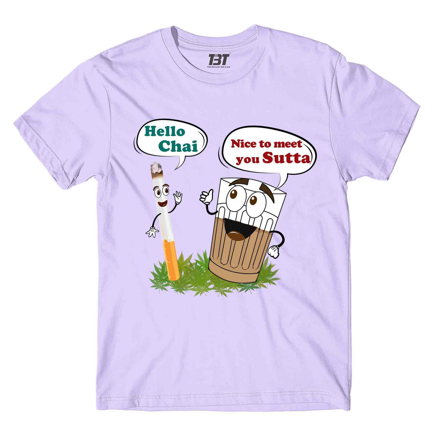 printed chai sutta t-shirt printed graphic stylish buy online india the banyan tee tbt men women girls boys unisex lavender