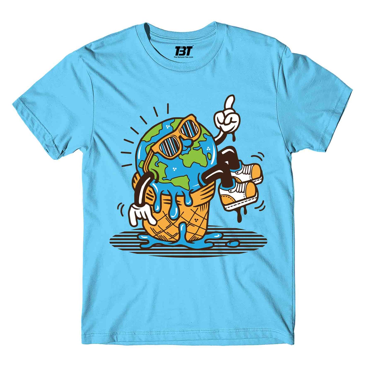 printed global warming t-shirt printed graphic stylish buy online india the banyan tee tbt men women girls boys unisex turquoise