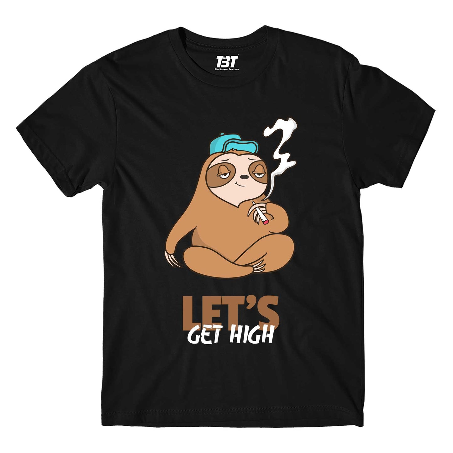 printed high sloth t-shirt printed graphic stylish buy online india the banyan tee tbt men women girls boys unisex black