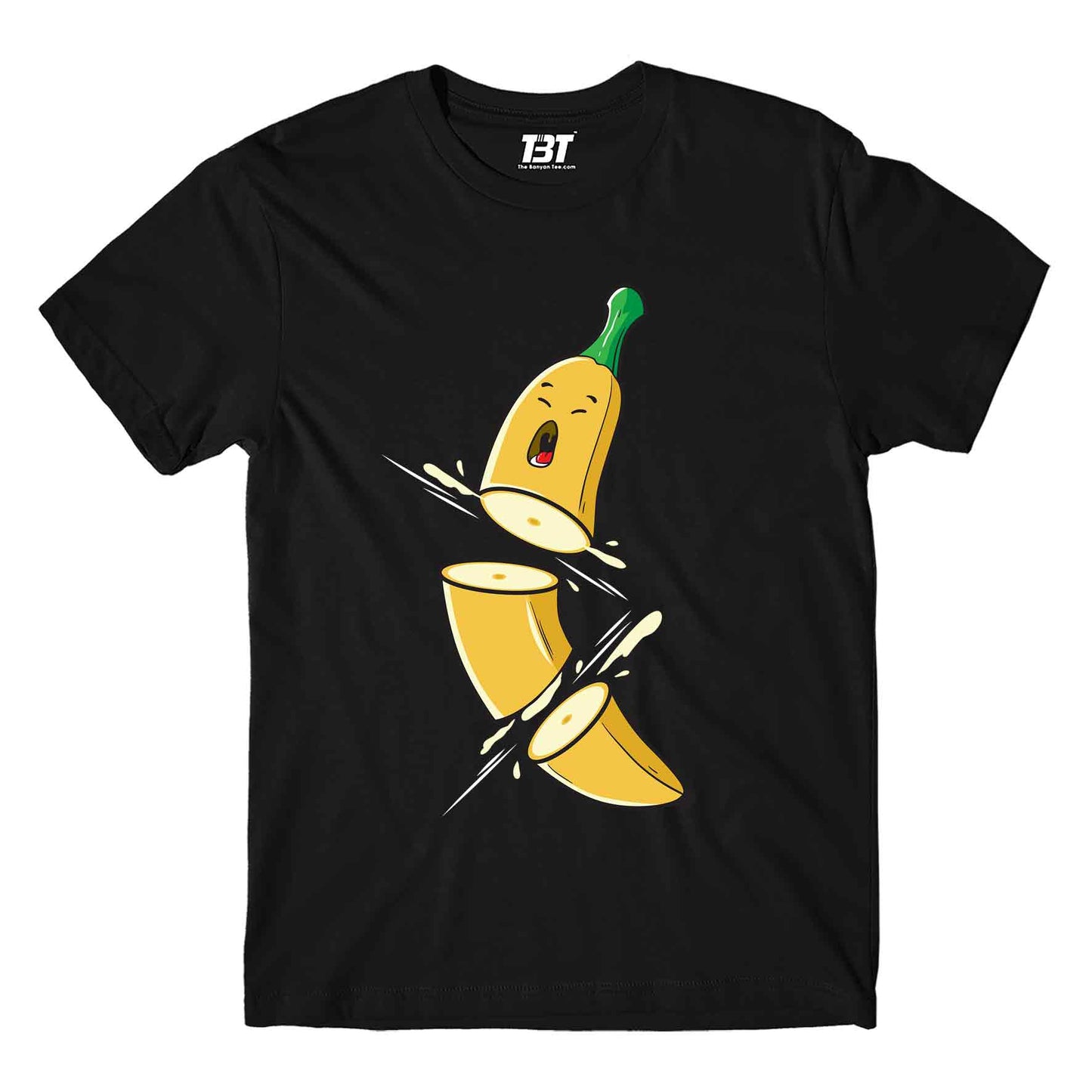 printed sad banana t-shirt printed graphic stylish buy online india the banyan tee tbt men women girls boys unisex black