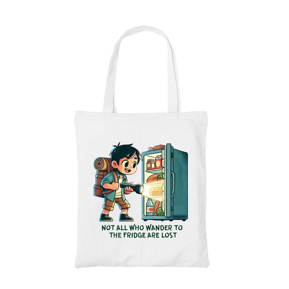 printed not all who wander tote bag cotton printed printed graphic stylish buy online india the banyan tee tbt men women girls boys unisex