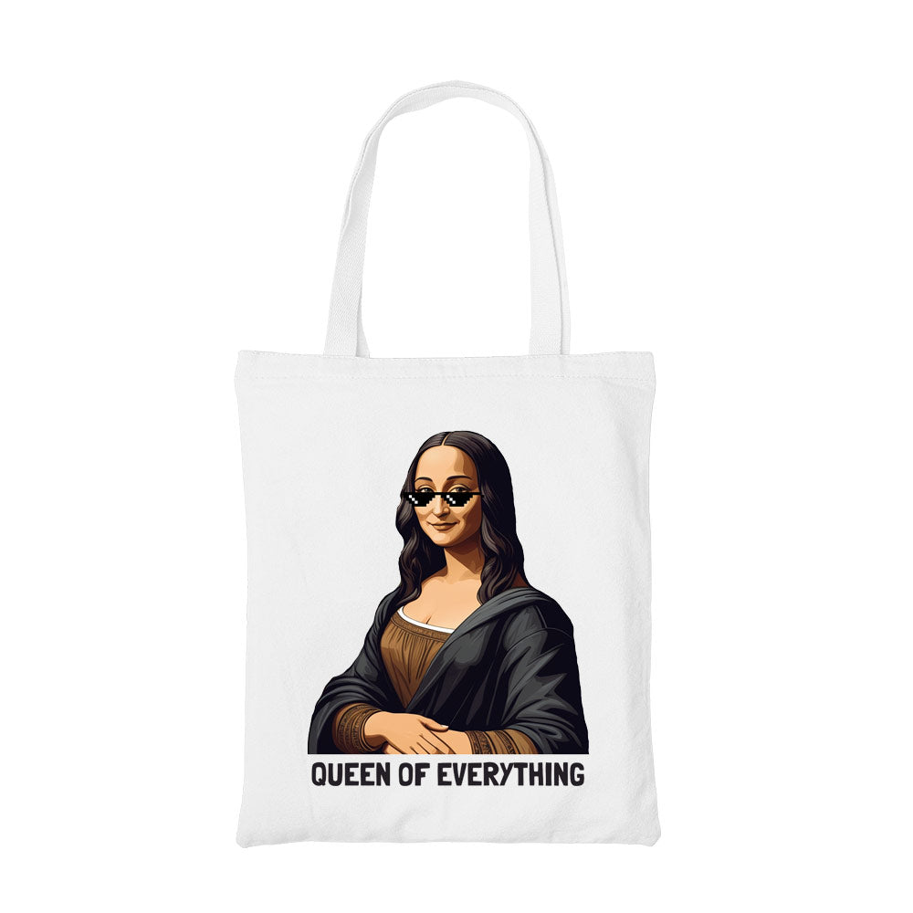 printed queen of everything tote bag cotton printed printed graphic stylish buy online india the banyan tee tbt men women girls boys unisex