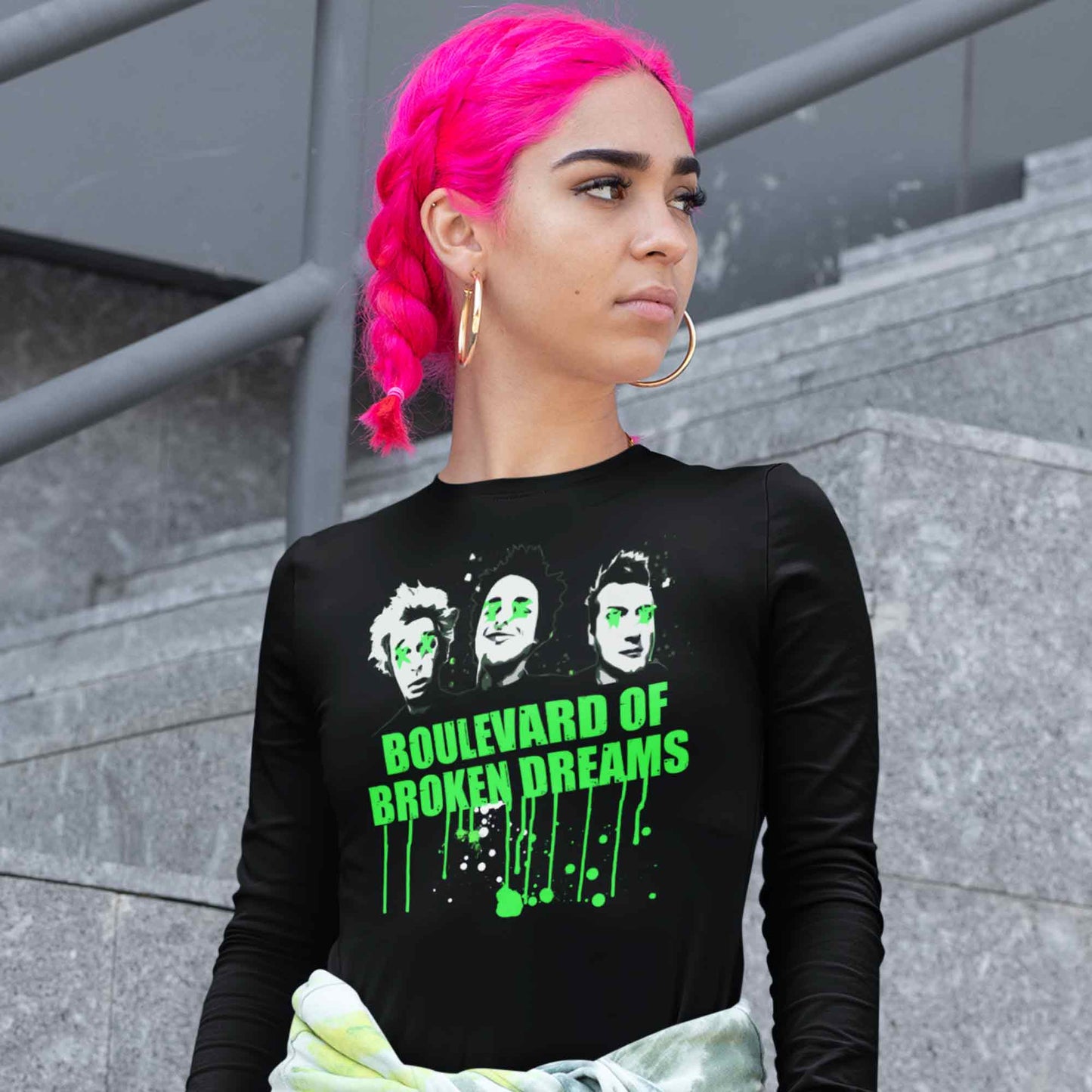 green day boulevard of broken dreams full sleeves long sleeves music band buy online india the banyan tee tbt men women girls boys unisex black