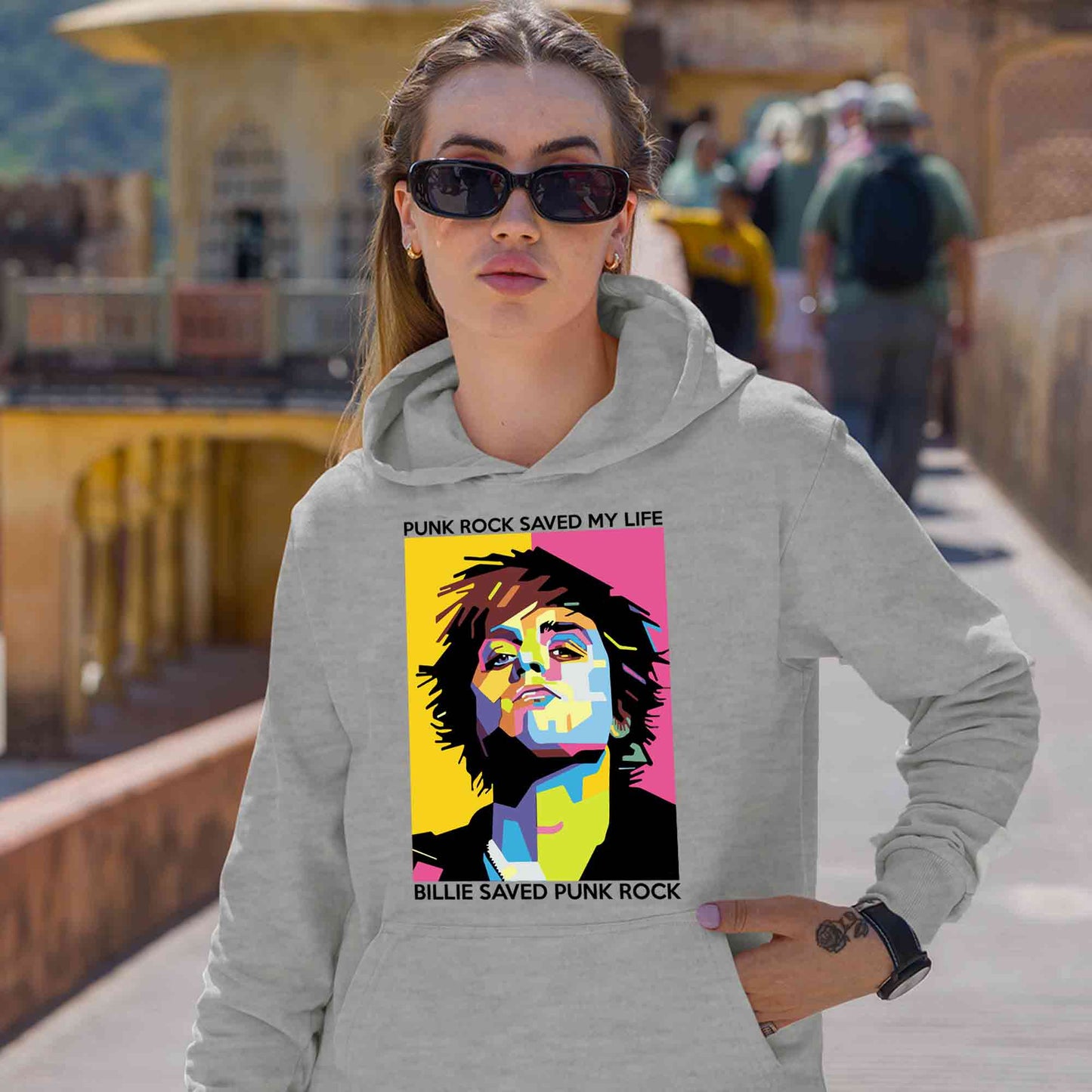 green day punk rock saved my life hoodie hooded sweatshirt winterwear music band buy online india the banyan tee tbt men women girls boys unisex gray