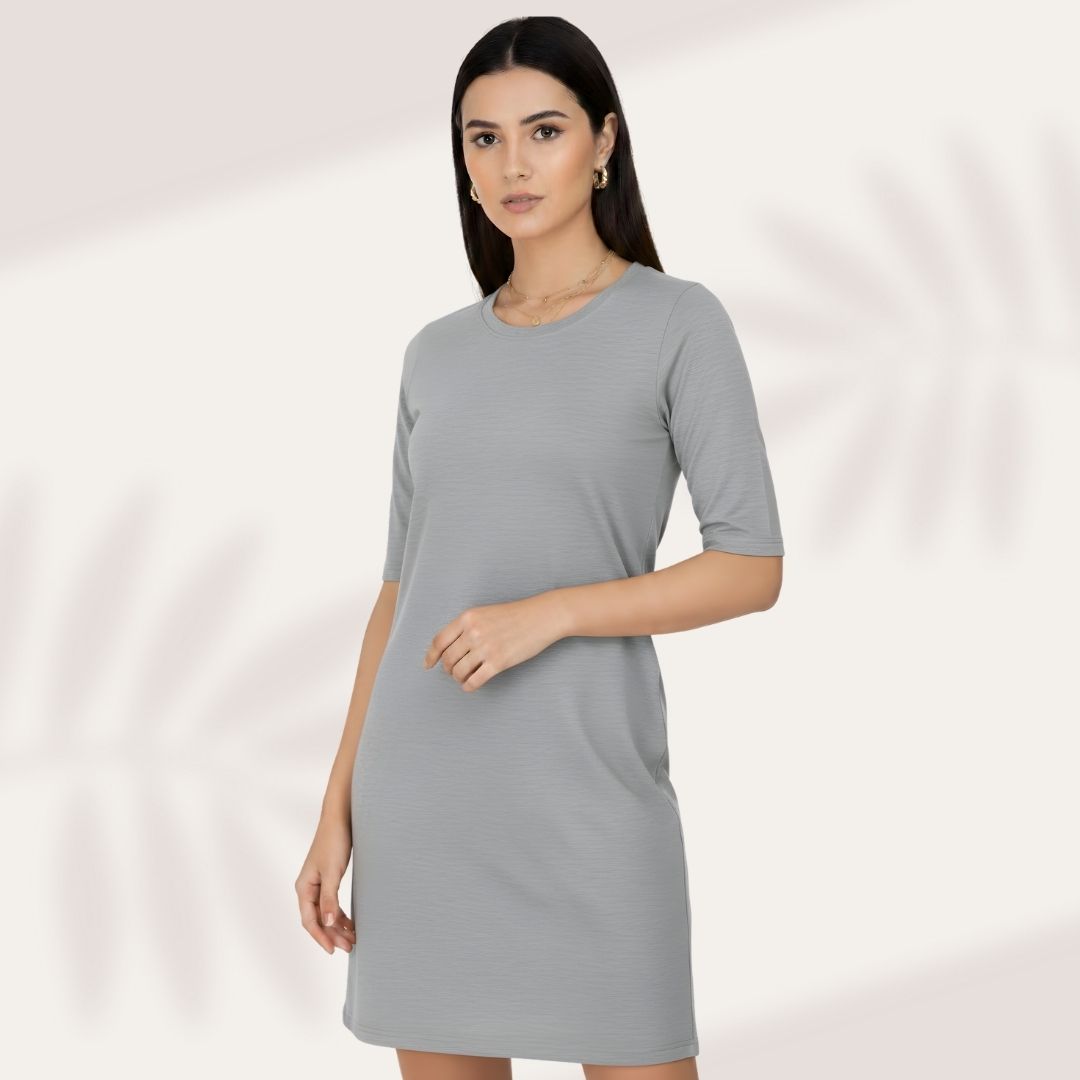 gray t shirt dress Grey Melange T shirt Dress gray t shirt dress Grey Melange T shirt Dress