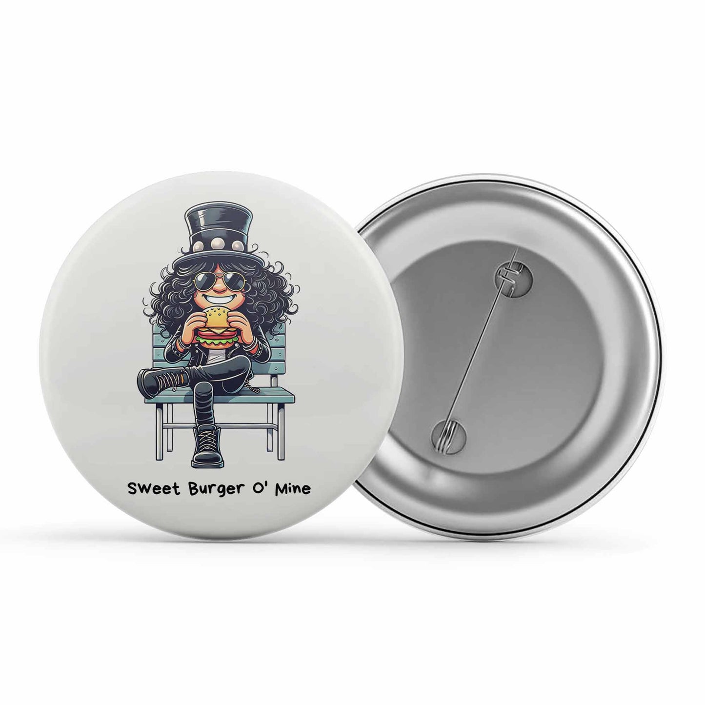 guns n' roses sweet burger o' mine badge pin button music band buy online india the banyan tee tbt men women girls boys unisex