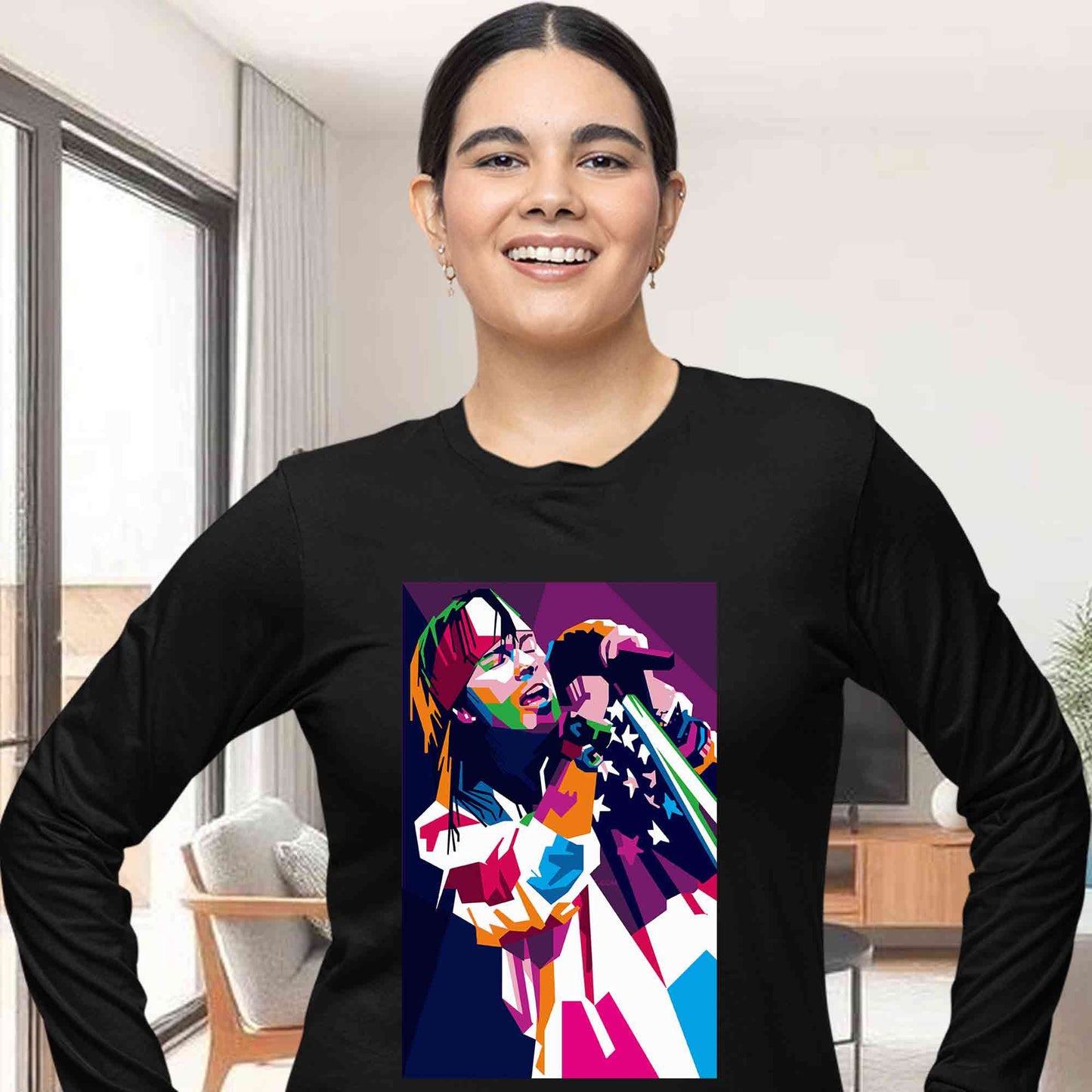 guns n' roses pop art full sleeves long sleeves music band buy online india the banyan tee tbt men women girls boys unisex black - axl rose