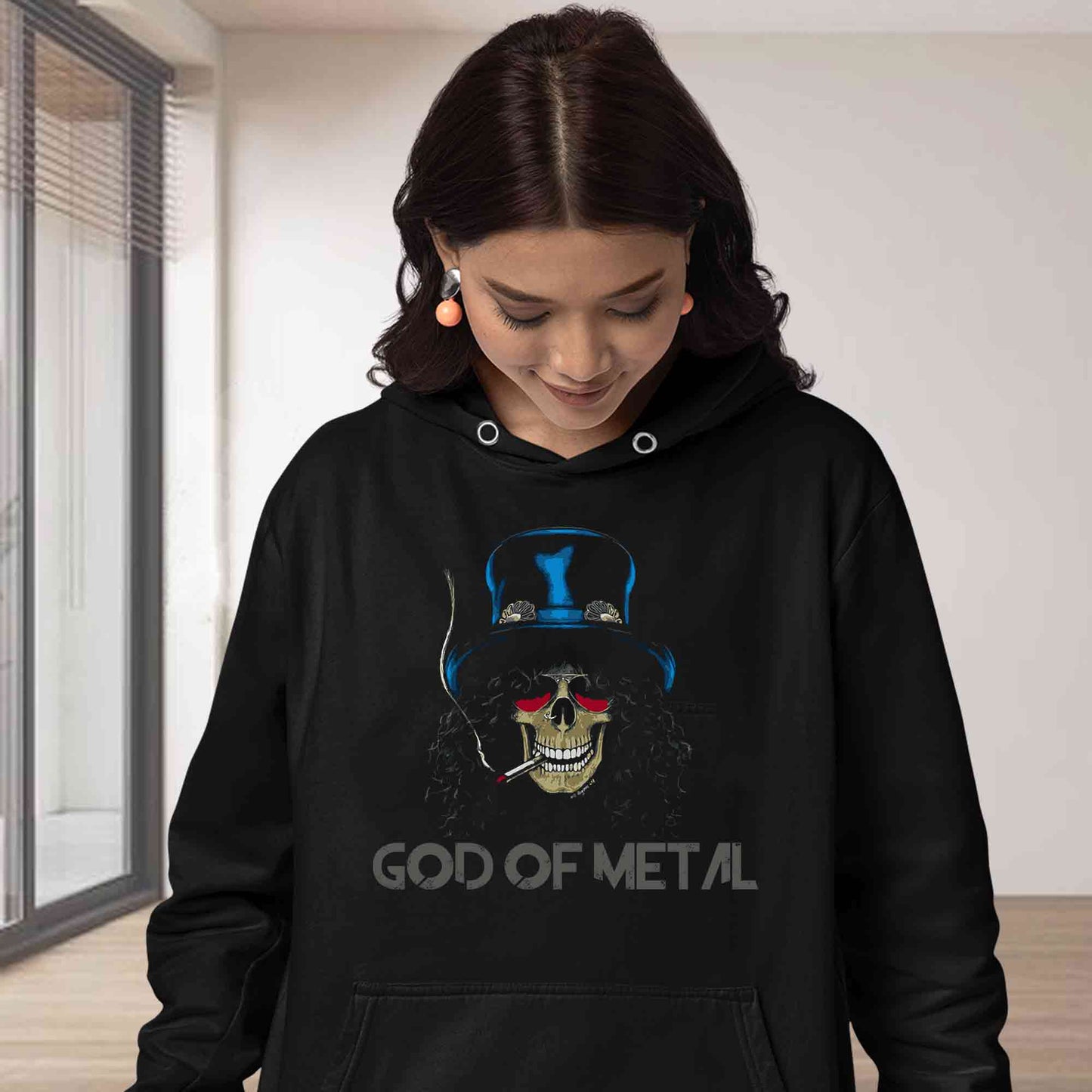 guns n' roses god of metal - slash hoodie hooded sweatshirt winterwear music band buy online india the banyan tee tbt men women girls boys unisex black