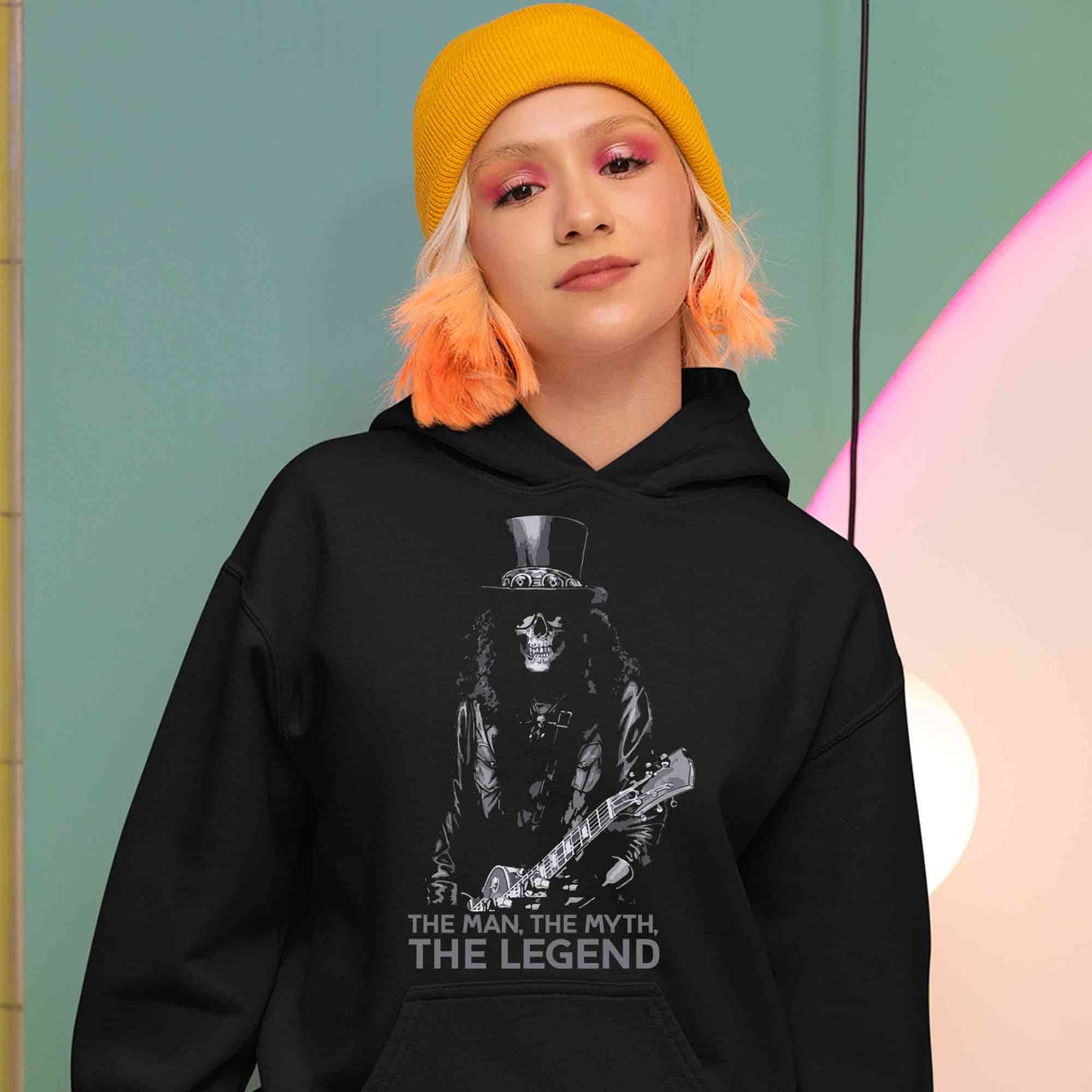 guns n' roses the legend - slash hoodie hooded sweatshirt winterwear music band buy online india the banyan tee tbt men women girls boys unisex black