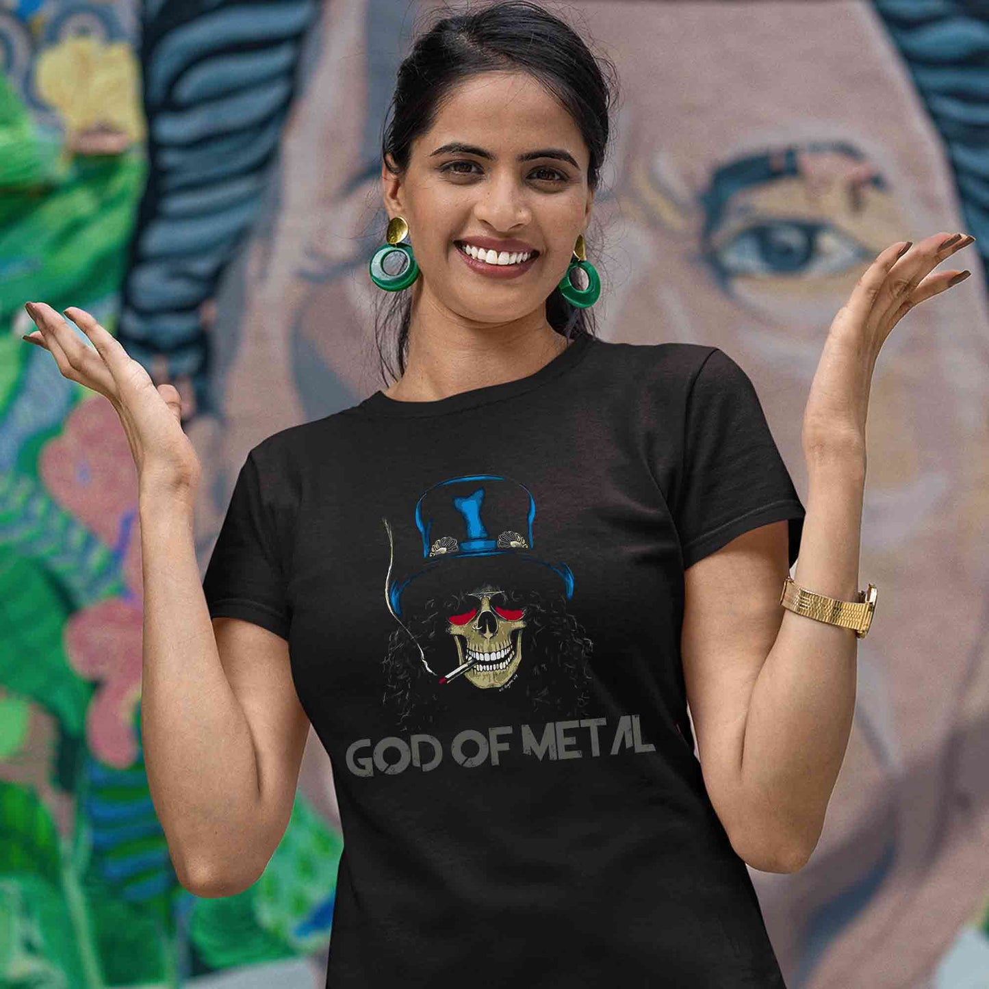 guns n' roses god of metal - slash t-shirt music band buy online india the banyan tee tbt men women girls boys unisex black