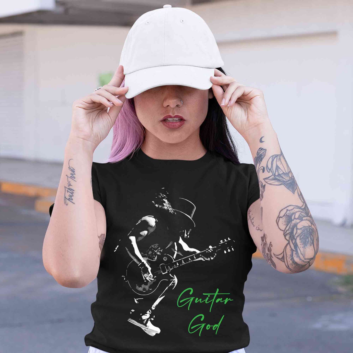 guns n' roses guitar god - slash t-shirt music band buy online india the banyan tee tbt men women girls boys unisex black