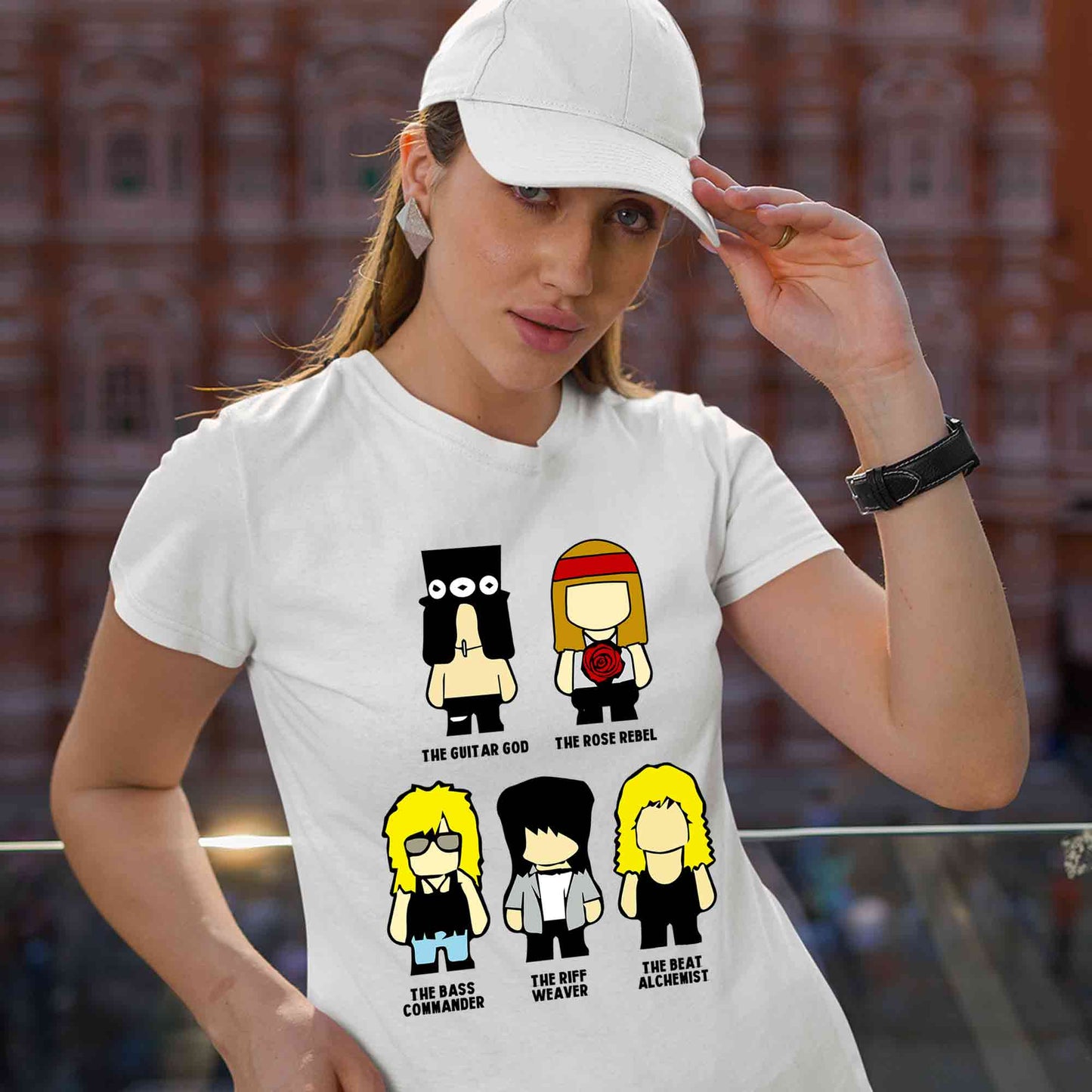 guns n' roses toon rebels t-shirt music band buy online india the banyan tee tbt men women girls boys unisex white