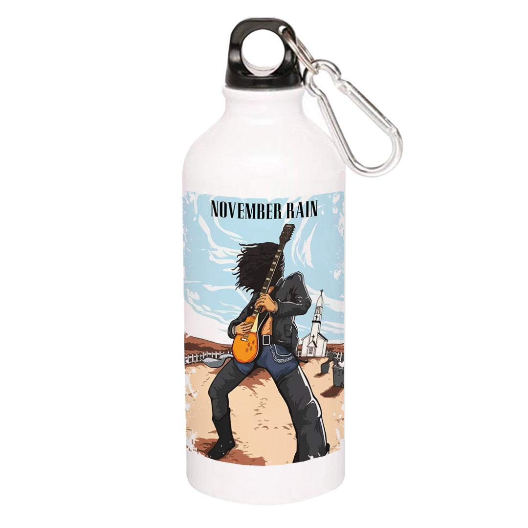 guns n' roses november rain sipper steel water bottle flask gym shaker music band buy online india the banyan tee tbt men women girls boys unisex
