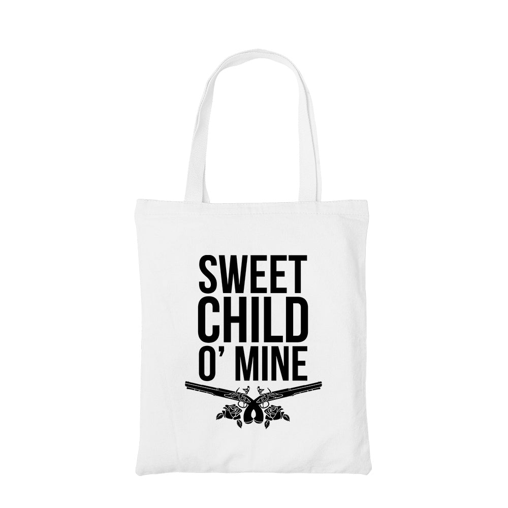 guns n roses sweet child o mine tote bag hand printed cotton women men unisex