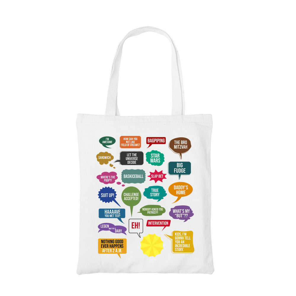 how i met your mother incredible story tote bag hand printed cotton women men unisex