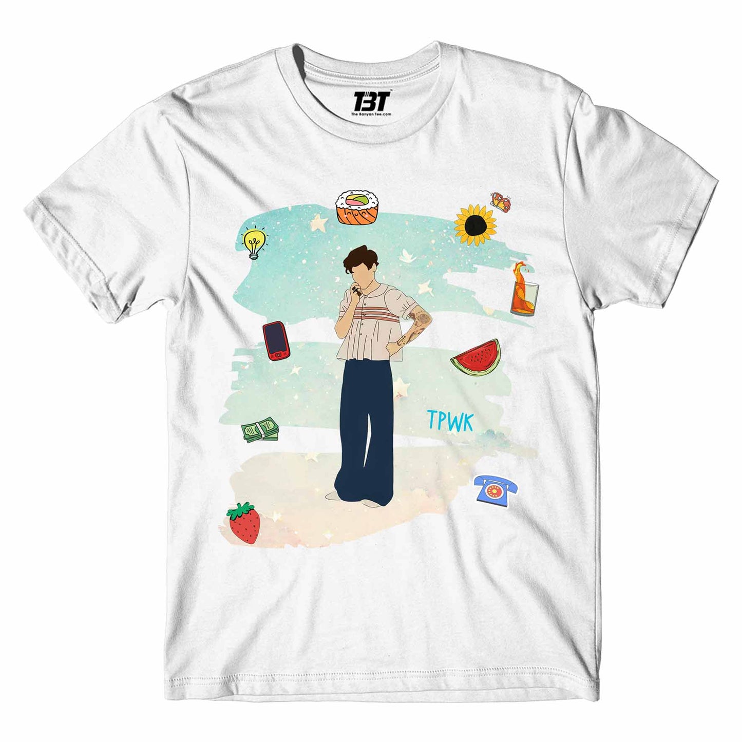 harry styles stylescape t-shirt music band buy online india the banyan tee tbt men women girls boys unisex white