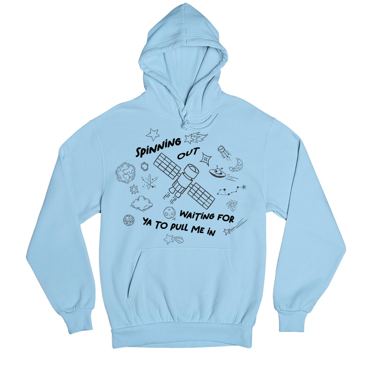 harry styles waiting for ya to pull me in - satellite hoodie hooded sweatshirt winterwear music band buy online india the banyan tee tbt men women girls boys unisex baby blue