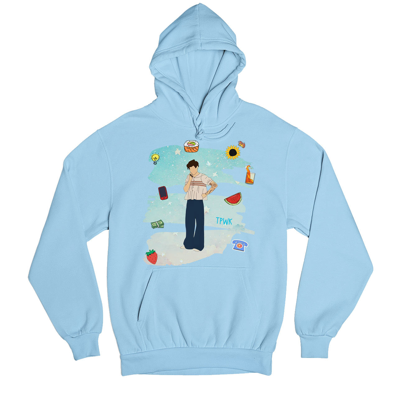 harry styles stylescape hoodie hooded sweatshirt winterwear music band buy online india the banyan tee tbt men women girls boys unisex baby blue