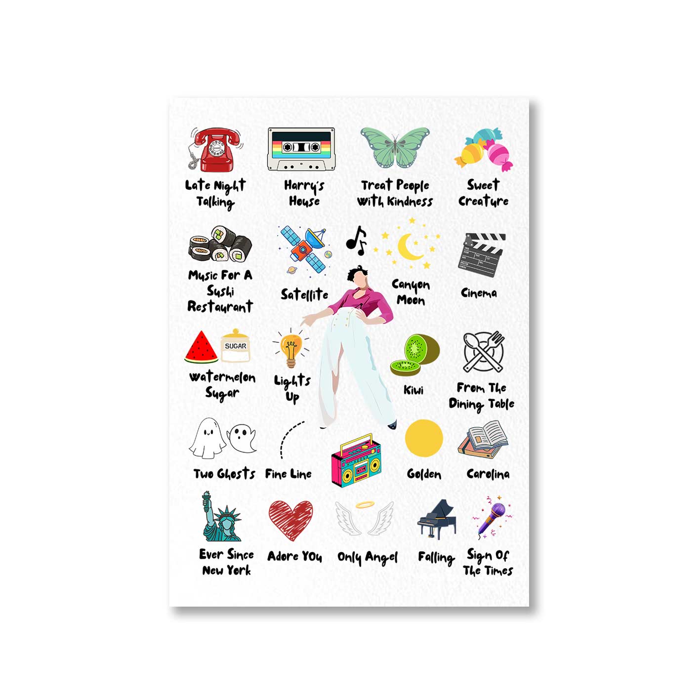 harry styles harry's world poster wall art buy online india the banyan tee tbt a4