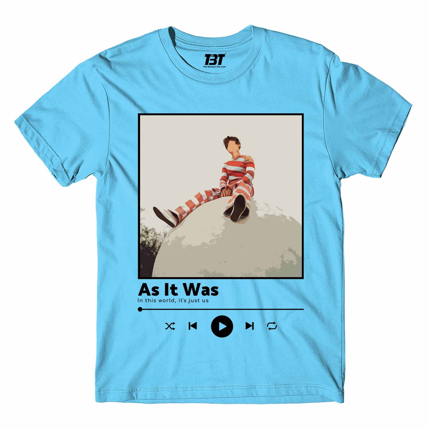 harry styles as it was t-shirt music band buy online india the banyan tee tbt men women girls boys unisex Sky Blue