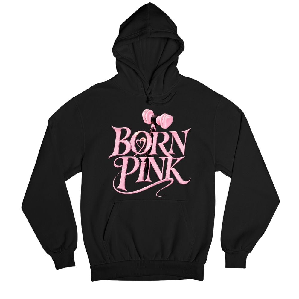 black pink born pink hoodie hooded sweatshirt winterwear music band buy online india the banyan tee tbt men women girls boys unisex black